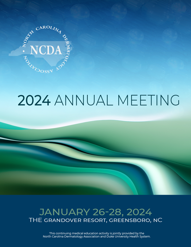 2024 NC Dermatology Association Annual Meeting Brochure