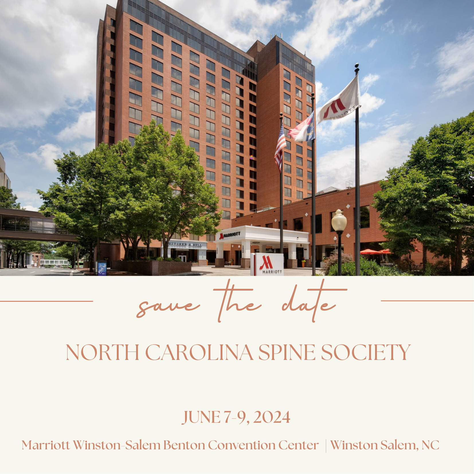 Save the Date for the 2024 NC Spine Society Annual Meeting - June 7-9 in Winston-Salem