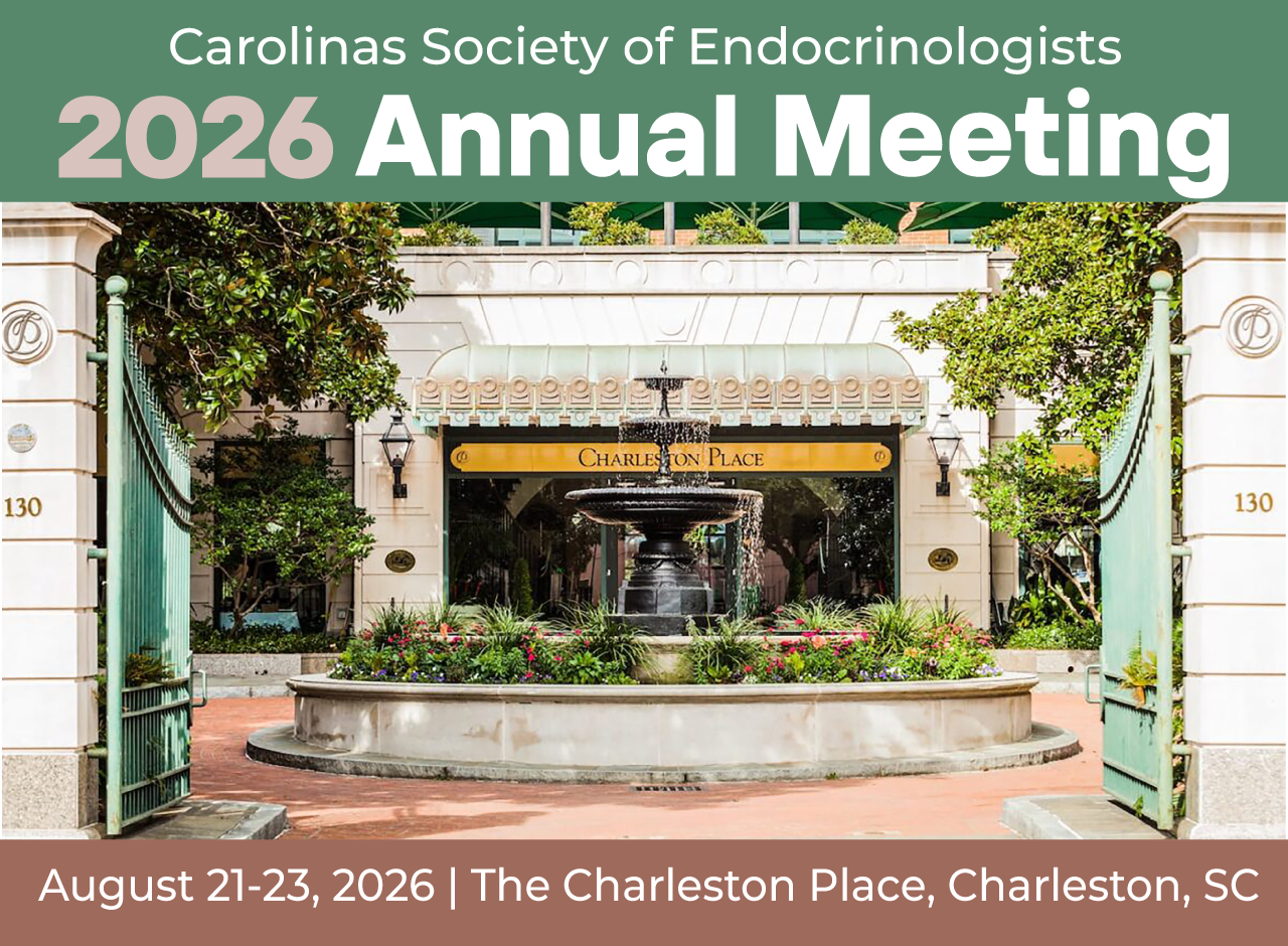 Save the Date: Carolinas Society of Endocrinologists Annual Meeting Aug. 21-23