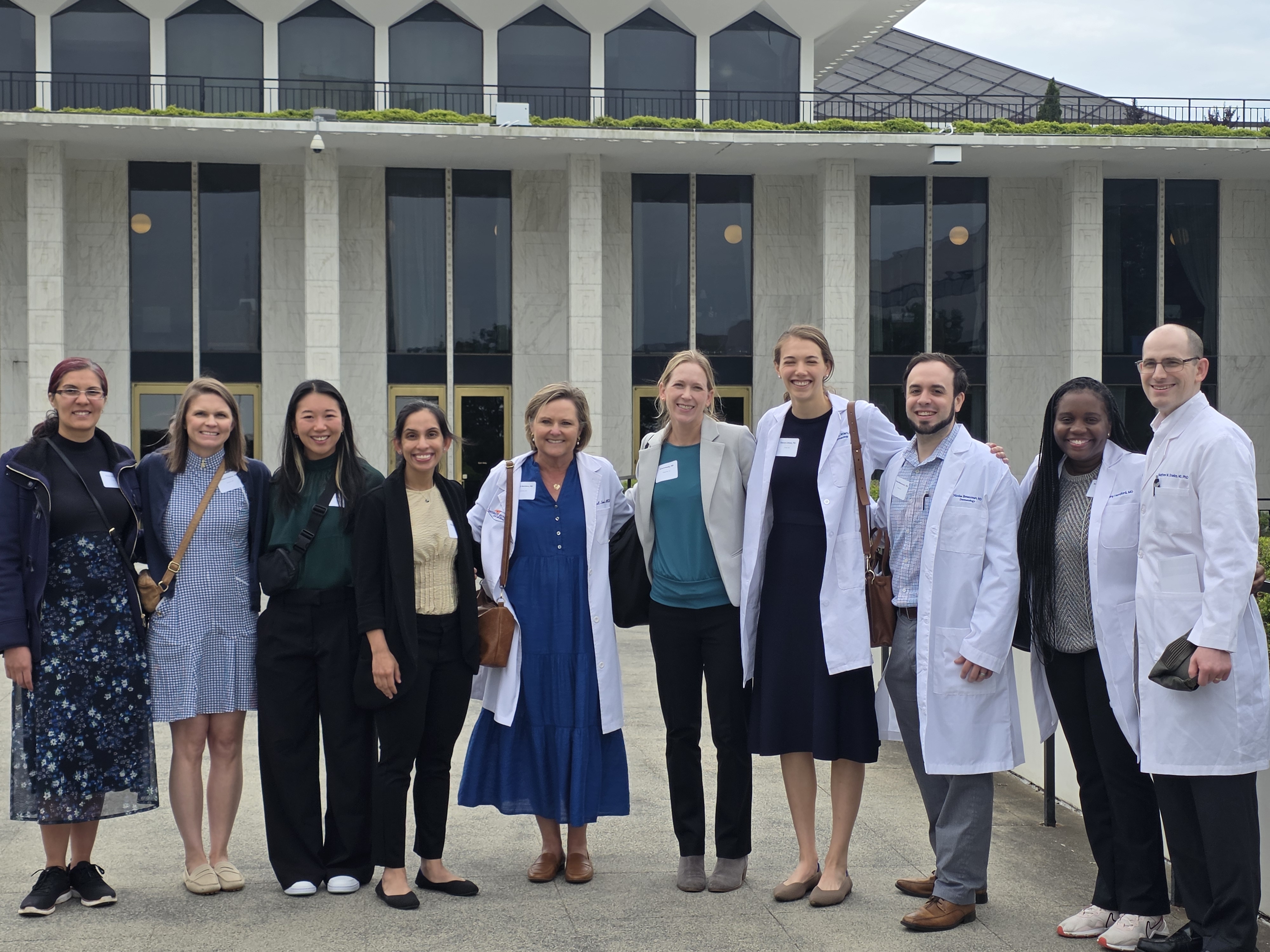 NCDA White Coat Day participants in front of the NC Legislative Building