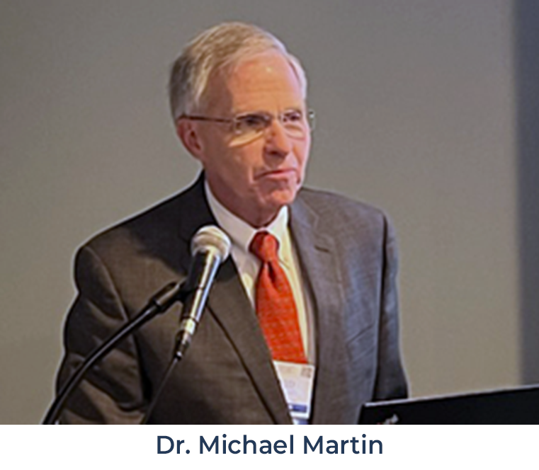 Photo of Dr. Michael Martin at a podium