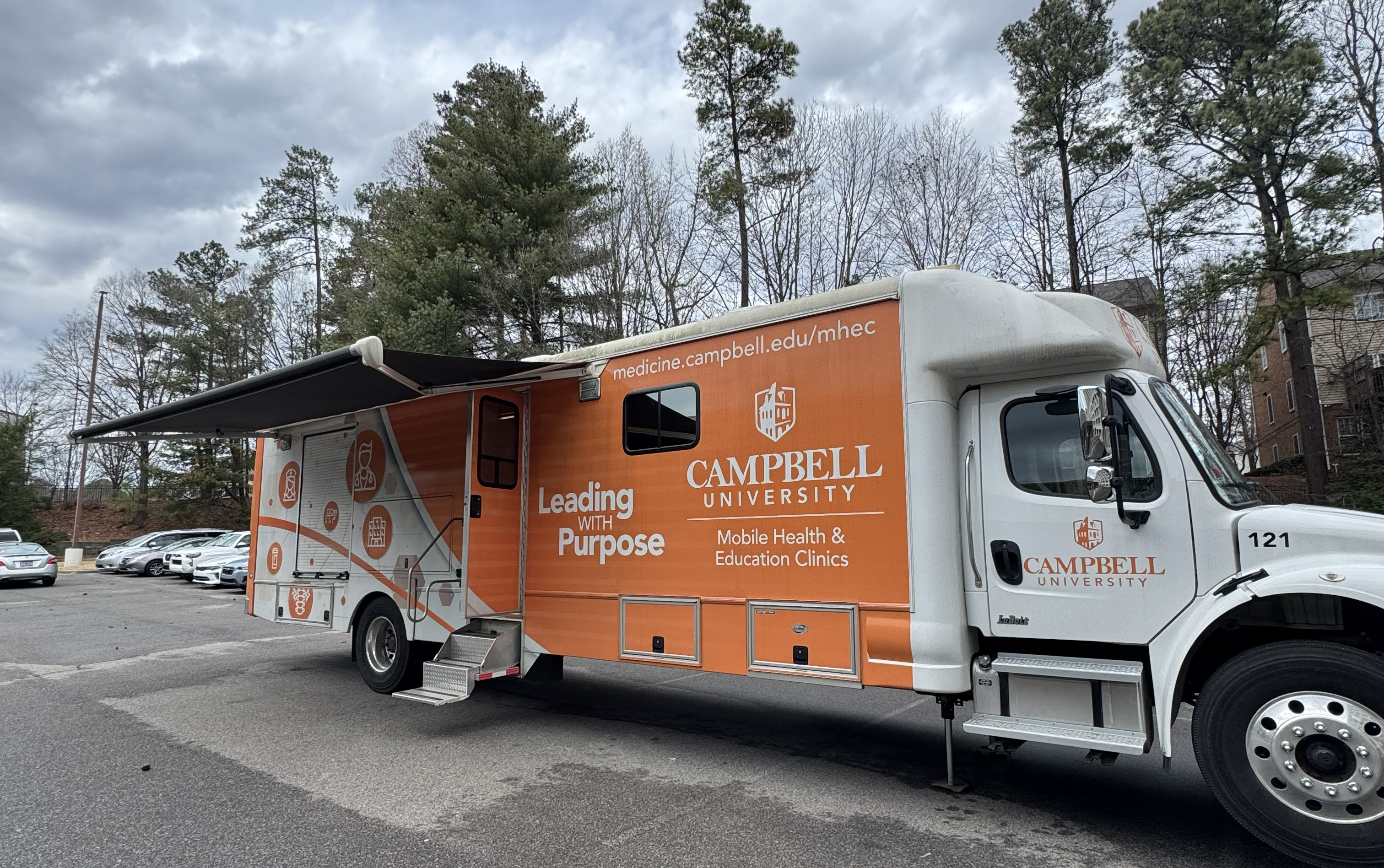 Campbell University Community Care Clinic bus