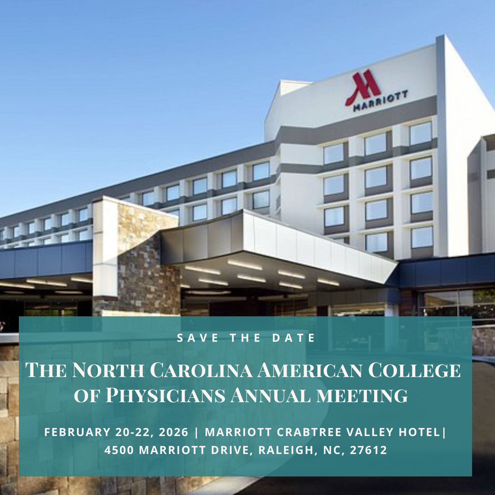 Save the date for the 2026 NC-ACP Annual Meeting, Feb. 20-22, 2026, Raleigh Marriott Crabtree Valley